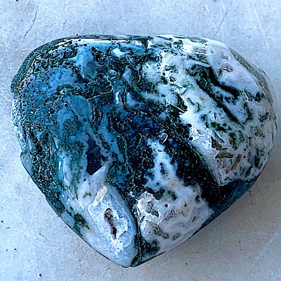 MOSS AGATE DRUZY HEART CRYSTAL NATURAL QUARTZ GEMSTONE NEW HEALING STONES - Picture 12 of 14